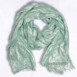 Shimmer Lurex Raw Edge Scarf - Aqua Free