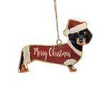Dog Metal Christmas Ornament