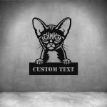 Abyssinian With Custom Text - Grey 600MM