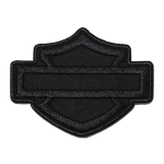 Harley-davidson 3.5 In. Black On Black Bar & Shield Logo Emblem Sew-on Patch