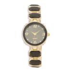 Black Jewel Round Link Watch