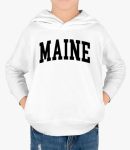 Wild Bobby State Of Maine College Style Black Fashion Toddler Pullover Fleece Hoodie White 5T 6T