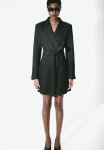 Tie-belt Blazer Dress - Black