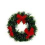 Christmas Wreath - Tinsel - Ribbons - Green & Red - 3 Pack