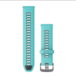 Garmin Quick Release 22MM Silicone Bands – Aqua black With Slate Hardware