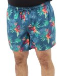 Mens Tropical Swim Shorts - 10XL Navy grn