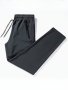 Men's Solid Track Pants With Zipper Pockets Active Drawstring Pants For Outdoor Activities Gift