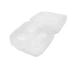 Meal Tray Clam 3 Divisions - 10PK