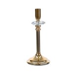Candleholder Metal 10X24CM - Gold & Glass
