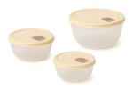 Nx Store - 3-PIECE Airtight Round Food Storage Set Multi-size Containers