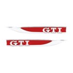 Vw GTI Fender Badge Red silver Set 14.5CM