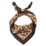 Brown Animal Print Silky Scarf