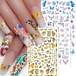 Colorful Floral Nail Art Stickers Decals Self-adhesive Nail Stickers Diy Manicure French Tips Nail Design Nail Art Decoration