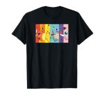 Pok Mon Group Shot Poke Portrait Rainbow T-Shirt