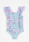 PoP Candy Frilled One Piece Swimsuit- Purple & Blue