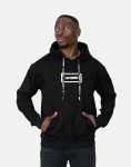 Box Print Black Hoodie - XXL Black