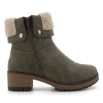 Pierre Cardin Lozere 6 Fur Collar Boot - Olive - 8
