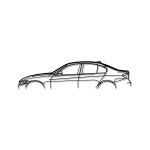BMW Steel Silhouette Wall Art - F30 M3 1700X600X2MM - Autostyle Motorsport South Africa