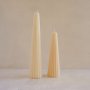 Gear Candle - Ivory - Medium 5.5CM X 5.5CM X 19CM