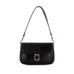 Buckle Saddle Bag -black