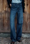 Wide High Jeans - Dark Denim Blue