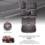 Next Gen Ford Everest Heavy Duty Rubber Floor Mats + Boot Mat Combo 2 For