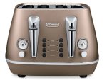 De'Longhi Distinta 4 Slice Toaster Future Bronze - CTI4003.BZ