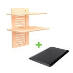Wallstand Plus Anti-fatigue Mat COMBO - Wallstand - Natural Birch & Mat