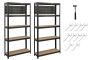 Racking 2X5 Tier Shelving 180X90X30CM 250KG Shelf Pegboard & Hammer