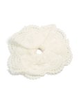 White Fabric Broderie Edge Statement Scrunchie