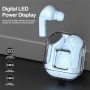 Crystal Clear Wireless Earbuds With MIC LED Charging Case & Long Battery Life - Hi-fi Stereo Sound In-ear Gaming Headphones