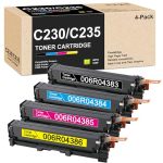 C230 C235 High Capacity Toner Cartridges With Chip 4-COLOR Replacement For Xerox 006R04383 006R04384 006R04385 006R04386 Toner F