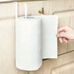 1PC White Iron Under Cabinet Paper Roll Holder Cabinet Roll Paper Holder Fresh Film Wall Hanging Shelf 26.5CM 11CM 10.43INCH 4.3