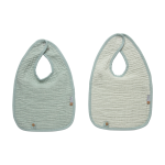 Bebejou Bib 2 Pcs-assorted Colours - Pure Cotton Green