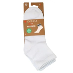 Sof Sole Recycled Quarter Socks 3-PACK - White 8.5-11