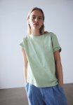 Cotton T-Shirt - Light Green & Voil L' T