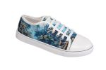 Ladies Vibrant Unique Canvas Sneakers - Monocrome Wilderness Size 5