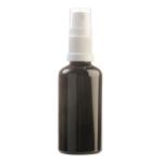 50ML Black Glass Aromatherapy Bottle With Spritzer - White 18 410