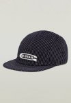 G-star Raw Flat Brim 5 Panel Cap - Rinsed Pinstripe