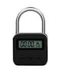 Enajucy Metal Timer Lock - Electronic Time Padlock With Lcd Display - USB Rechargeable Black