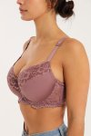 Branded Luxury Soft Touch Underwire Padded Bra With Lace Detail
