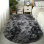 Plush Tie-Dye Oval Area Rug For Bedroom - Soft Polyester Hand Washable Perfect For Home Decor Rugs For Bedroom Rugs For Bedroom Men