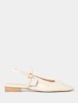 Harper Scrunch Detail Mary Jane Flat Pump - 41 Nude