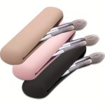 Travel Makeup Brush Holder Silicon Trendy And Portable Cosmetic Face Brushes Holder Soft And Sleek Makeup Tools Organizer For Tr