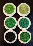 6PCS Fine Mixed Green Glitter