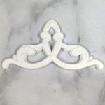 JP584 White Resin Furniture Triple Fleur Small White