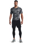 Men's Heatgear Armour Compression Printed Short Sleeve - Pitch Gray XXL