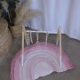 Themed Shaped Playmat MINI Carpet Rainbow Shaped Dusty Pink