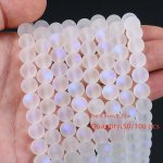 50 100PCS Frosted Glitter Glass Beads For Women Diy Bracelet Necklace Jewelry Making