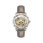 Mens Watch Rebel Spirit 3D Skulls Gold - 42MM